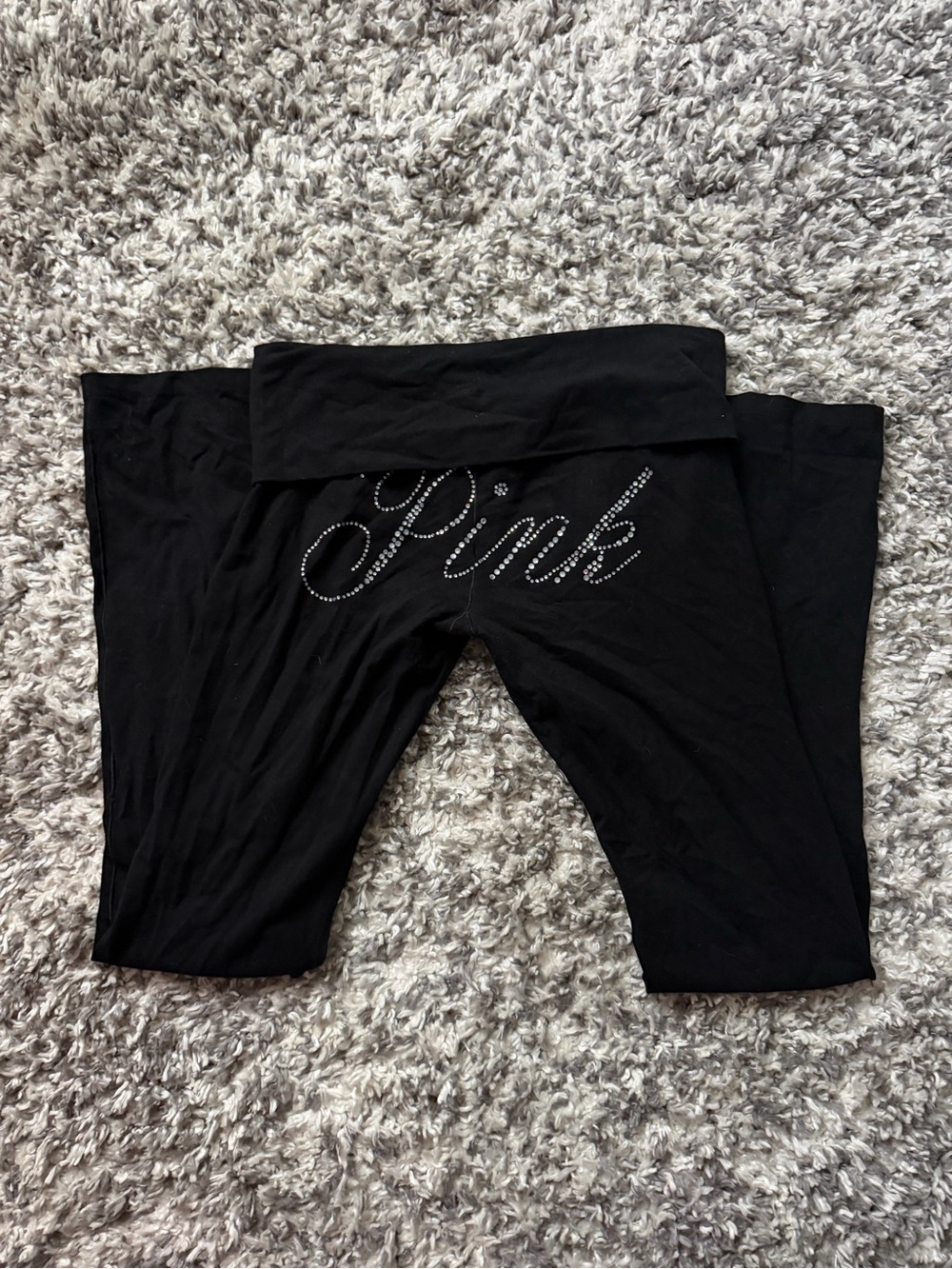 Pink foldover pants